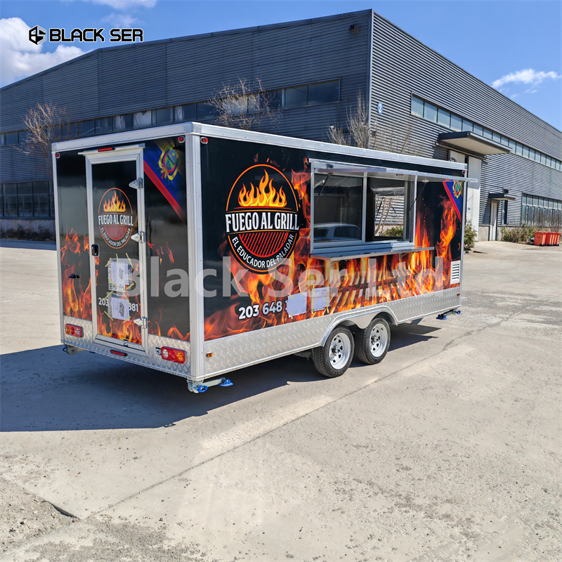BBQ Concession Customized Kebab  Grill  Food Trailer