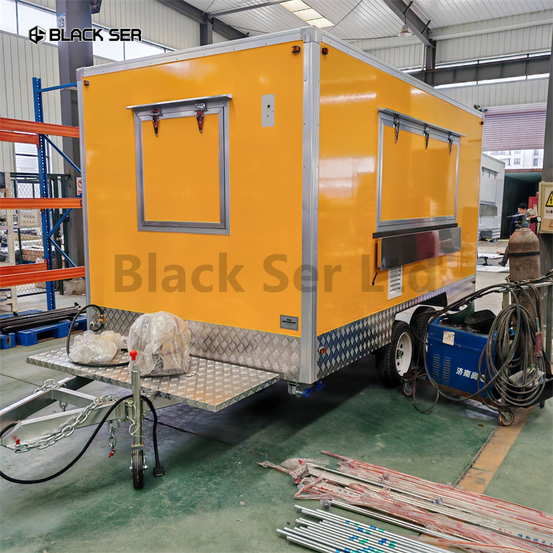 CE DOT Certification Food Trailer Small Mobile Food Cart Hot Dog Coffee Hamburg 3.5m Fast Food Truck With Full Kitchen