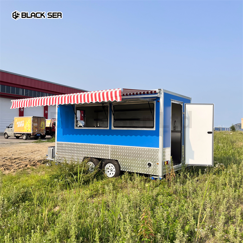 Custom 4.2m Food Stall Fast Food Truck Pizza Truck Ice Cream Mobile Kiosk Coffee Trailer Taco Concession Food Trailer